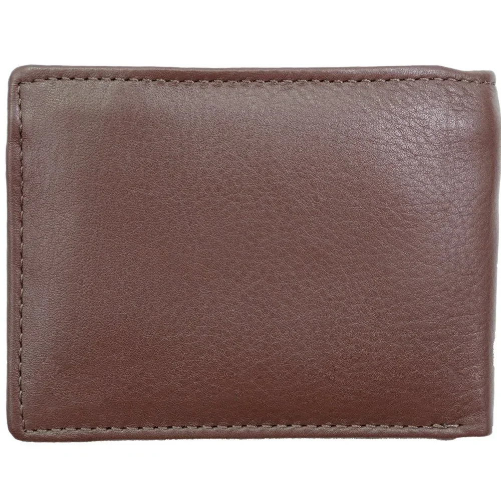 Premium Leather Bifold Wallet with RFID Blocking